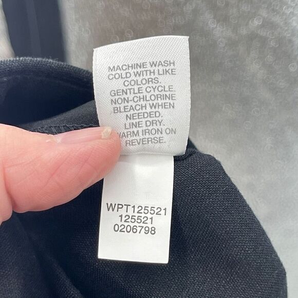 J.Jill Black Linen Stretch Pull-On Elastic Waist Pants Size XL - Picture 6 of 6